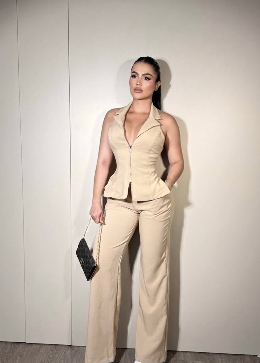 CONJUNTO IRIS CHALECO Y PANTALON PALAZZO