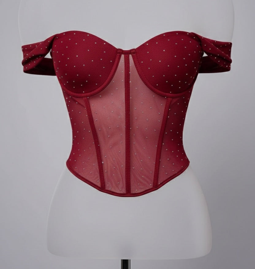 CORSET EN PEDRERÍA CON COPA