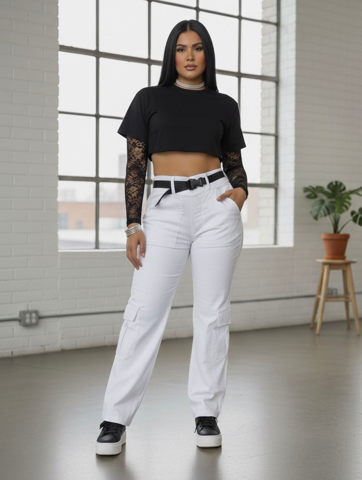 CONJUNTO CLOE CAMUFLADO Y BÁSICA EN ENCAJE