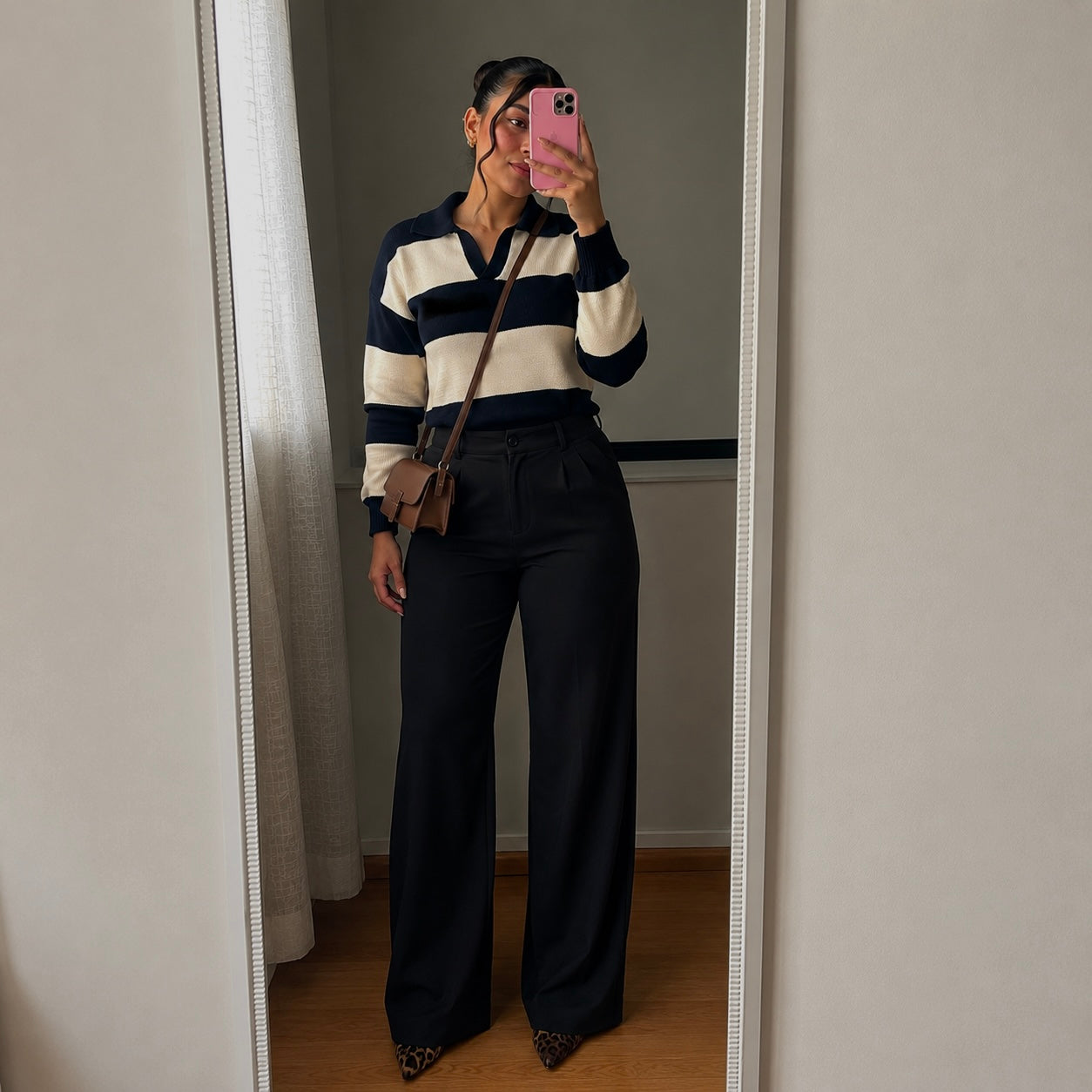 Conjunto Buzo Tejido de Punto Rayas y pantalón clásico Victoria