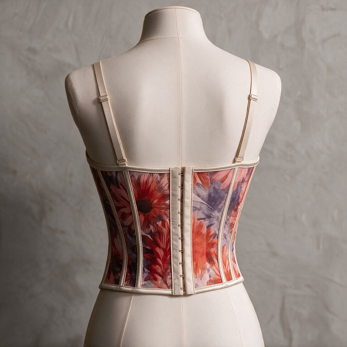 CORSET ROMANTICO ESTRUCTURADO CON COPA Y VARILLA