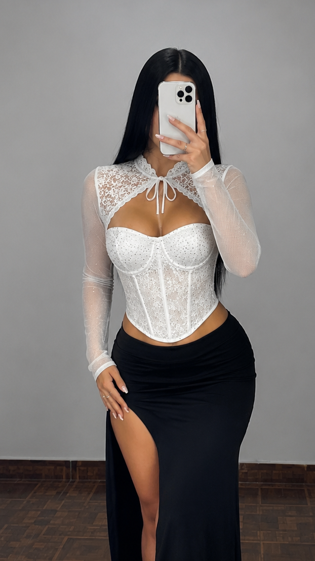 CORSET ACUA EN PEDRERÍA