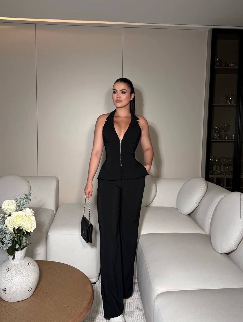 CONJUNTO IRIS CHALECO Y PANTALON PALAZZO