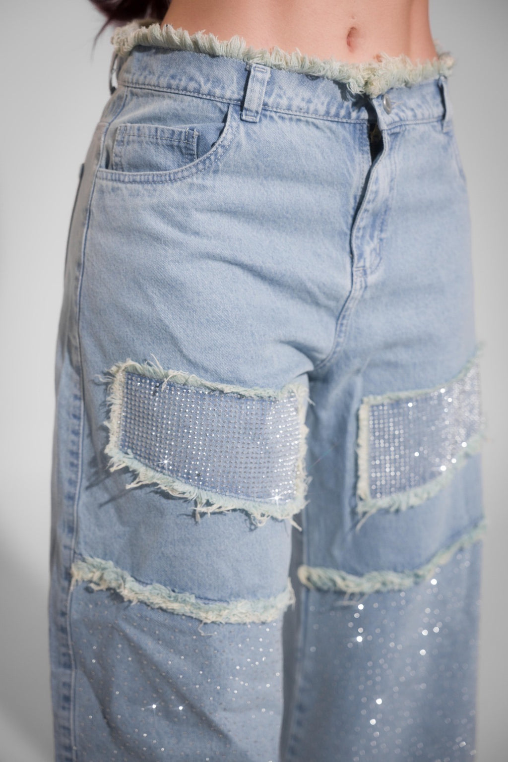 Jean Patchwork Luxe Wide Leg