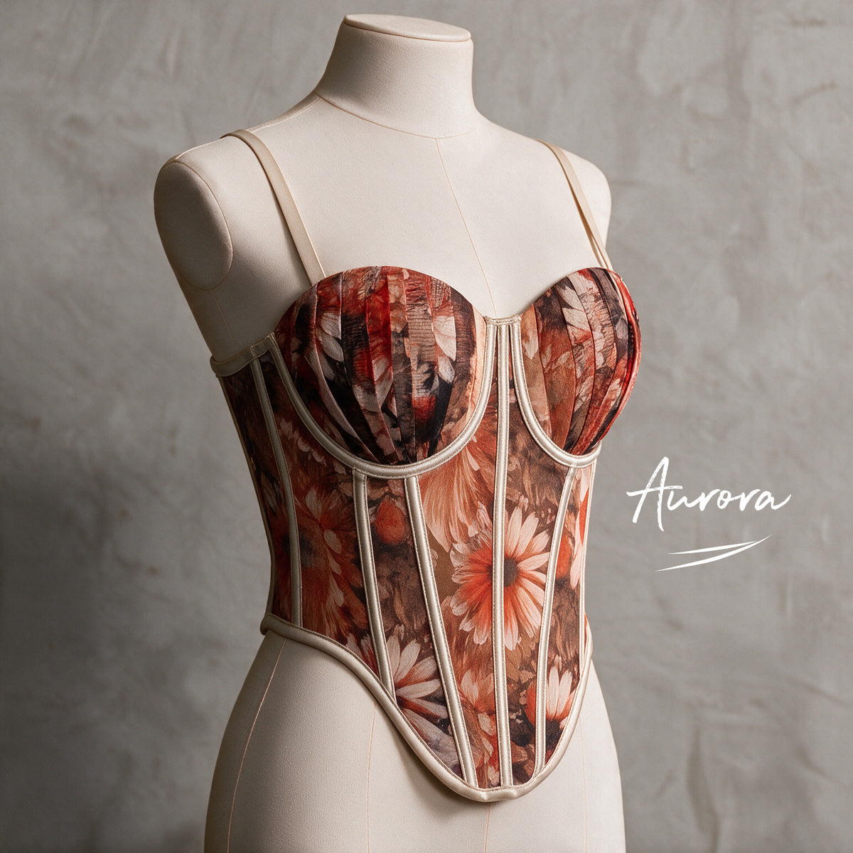 CORSET ROMANTICO ESTRUCTURADO CON COPA Y VARILLA