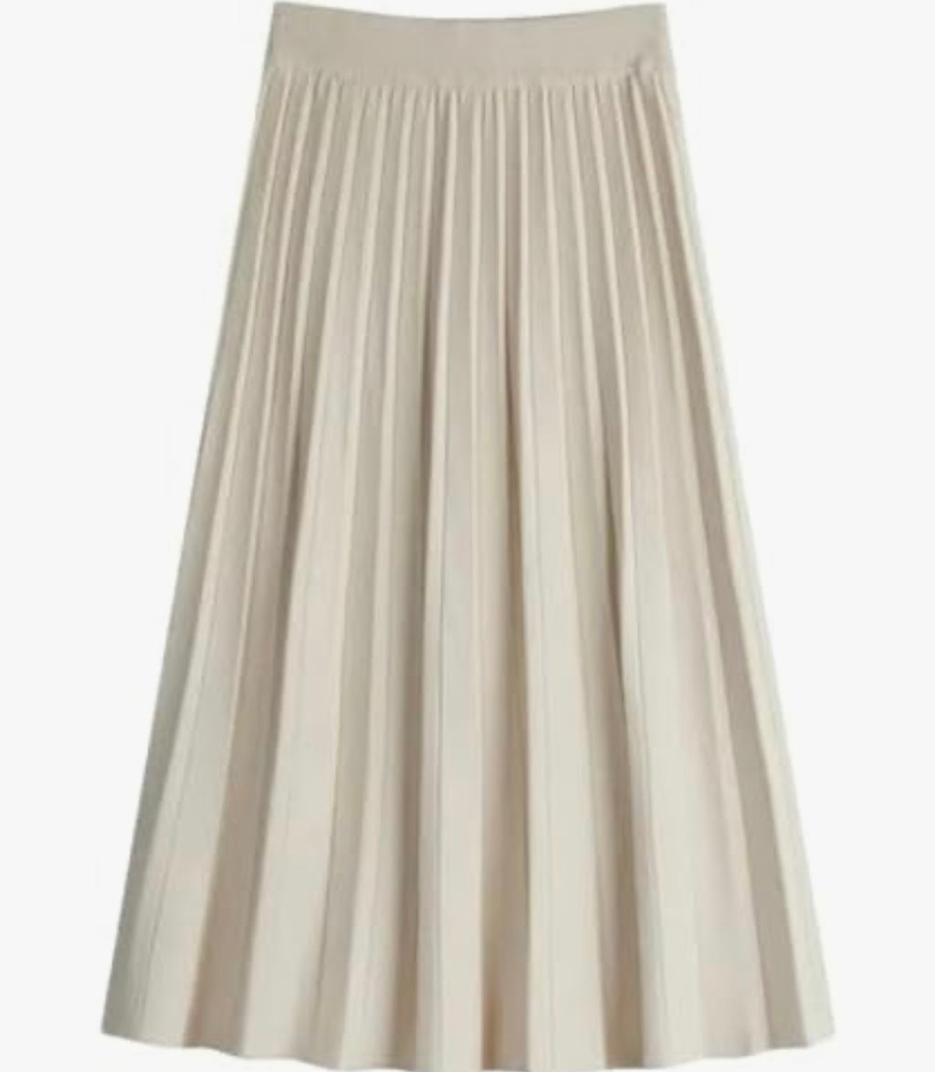 Maxifalda Plisada en Cuerotex– Corte Clásico y Elegante
