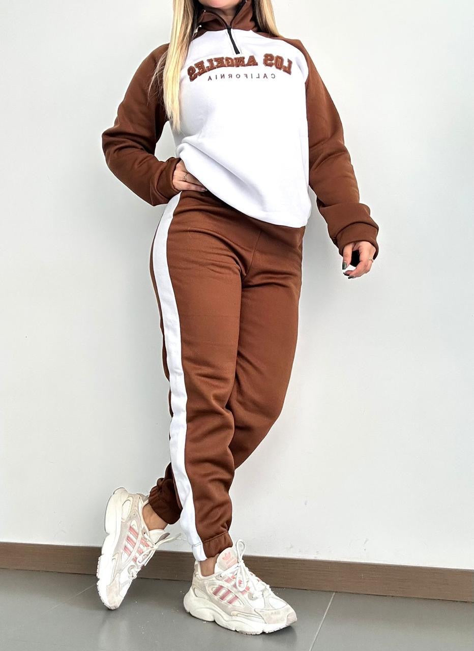 Sudadera Mujer en Algodón Perchado – Conjunto Deportivo Cómodo