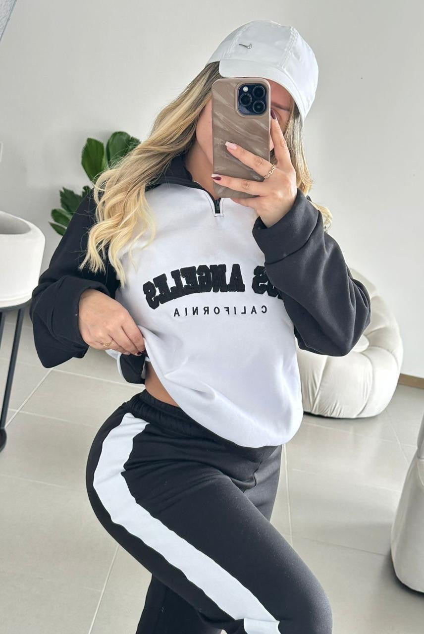 Sudadera Mujer en Algodón Perchado – Conjunto Deportivo Cómodo
