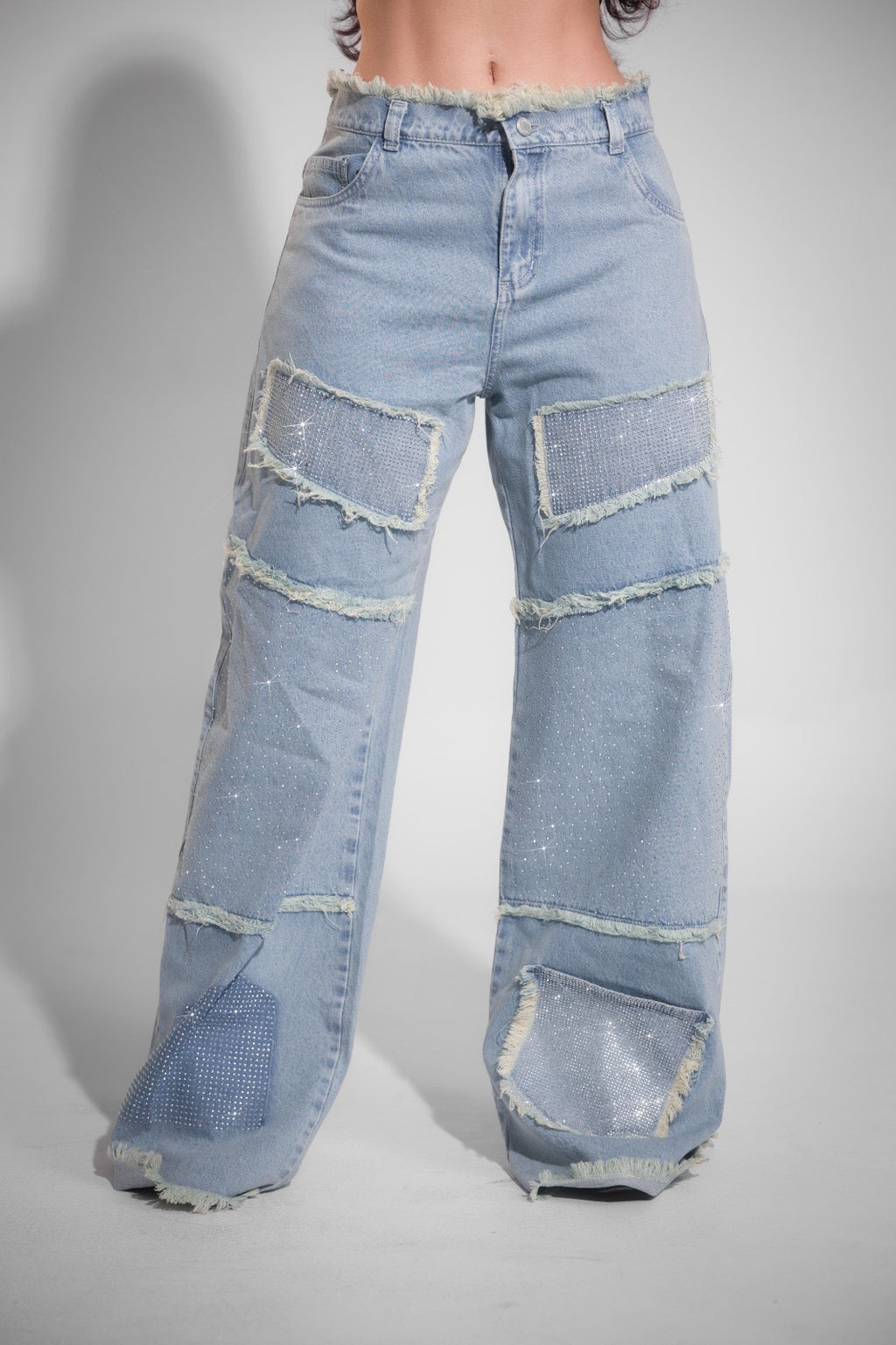 Jean Patchwork Luxe Wide Leg