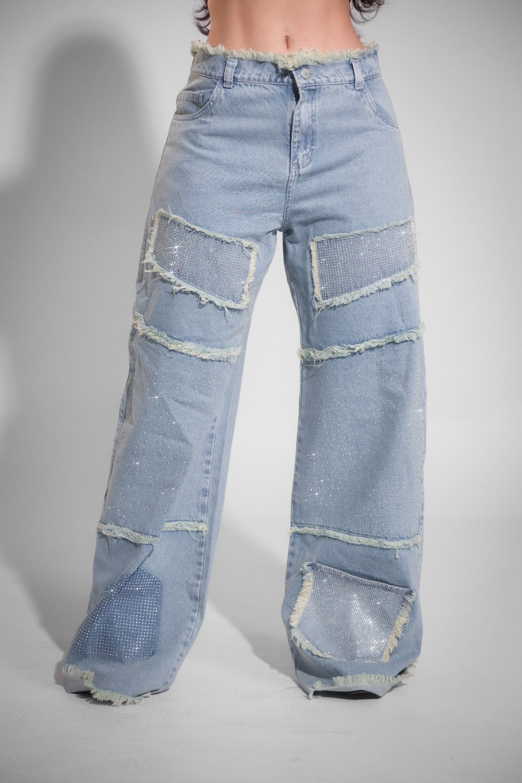 Jean Patchwork Luxe Wide Leg