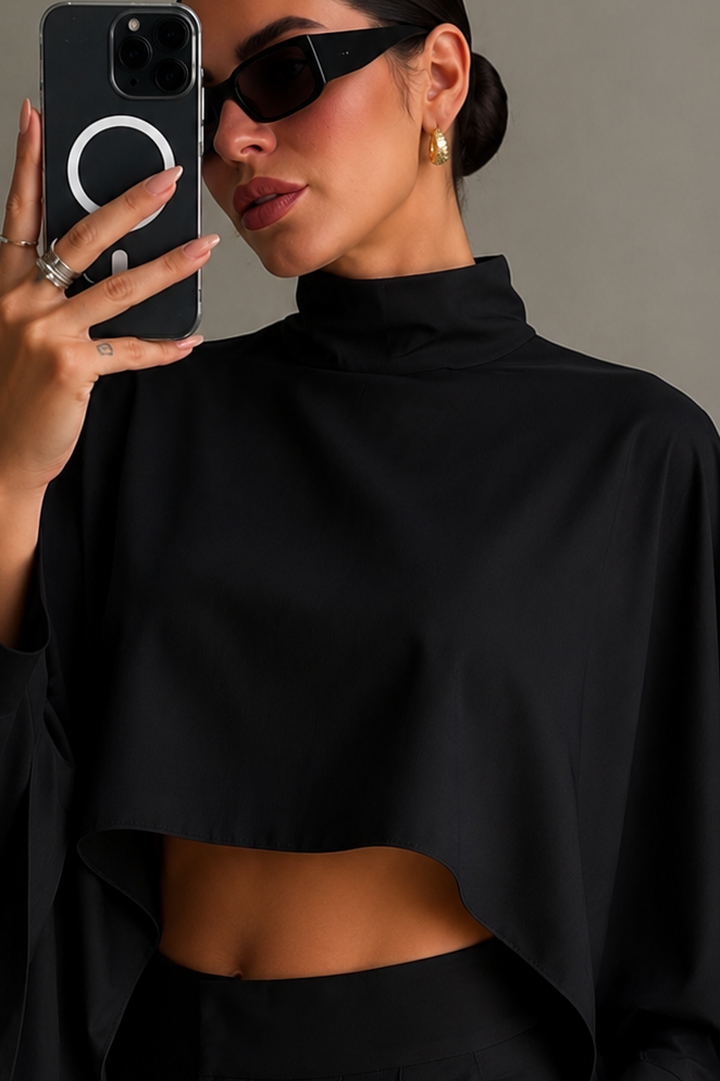 Conjunto Herrera Sastre Palazzo y Capa Elegante para Mujer | By Naty Salazar