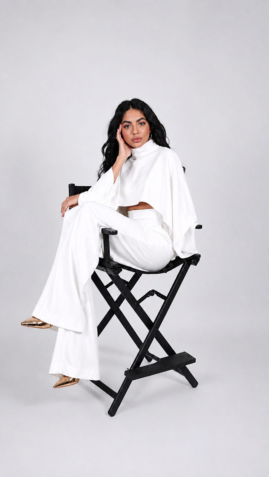 Conjunto Herrera Sastre Palazzo y Capa Elegante para Mujer | By Naty Salazar