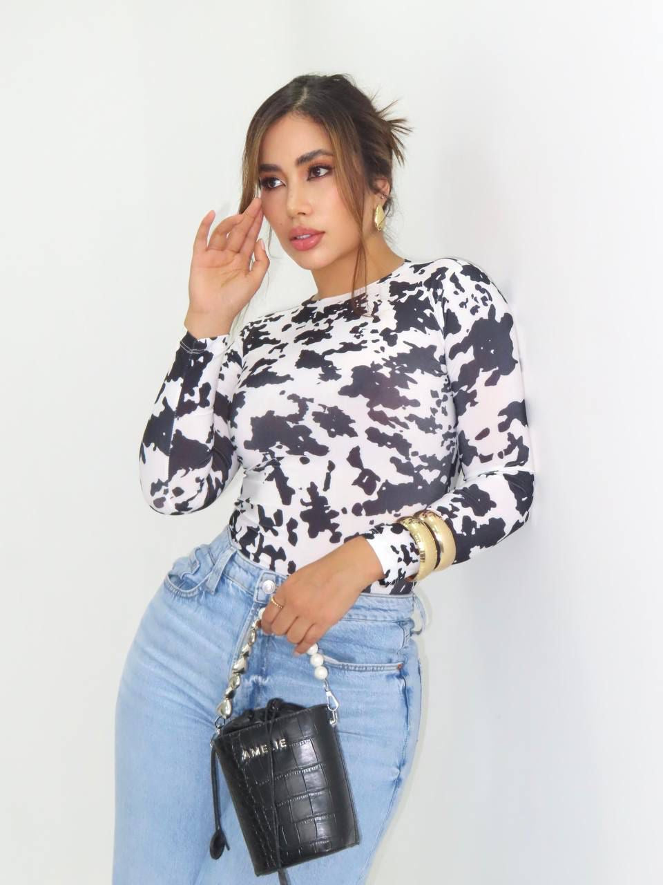 Body en Malla Efecto Glow – Ajuste Premium