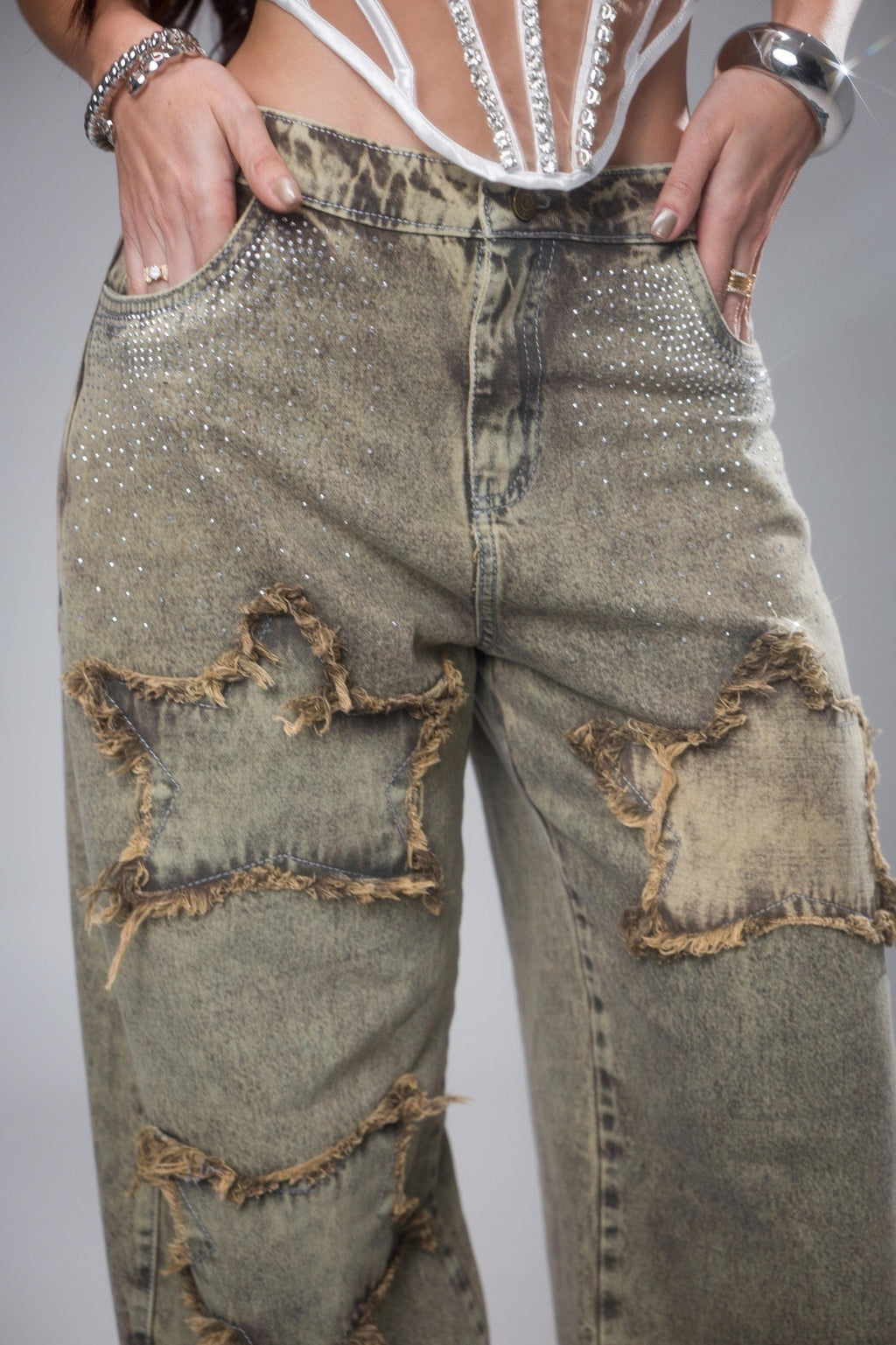 Jean Star Washed Green