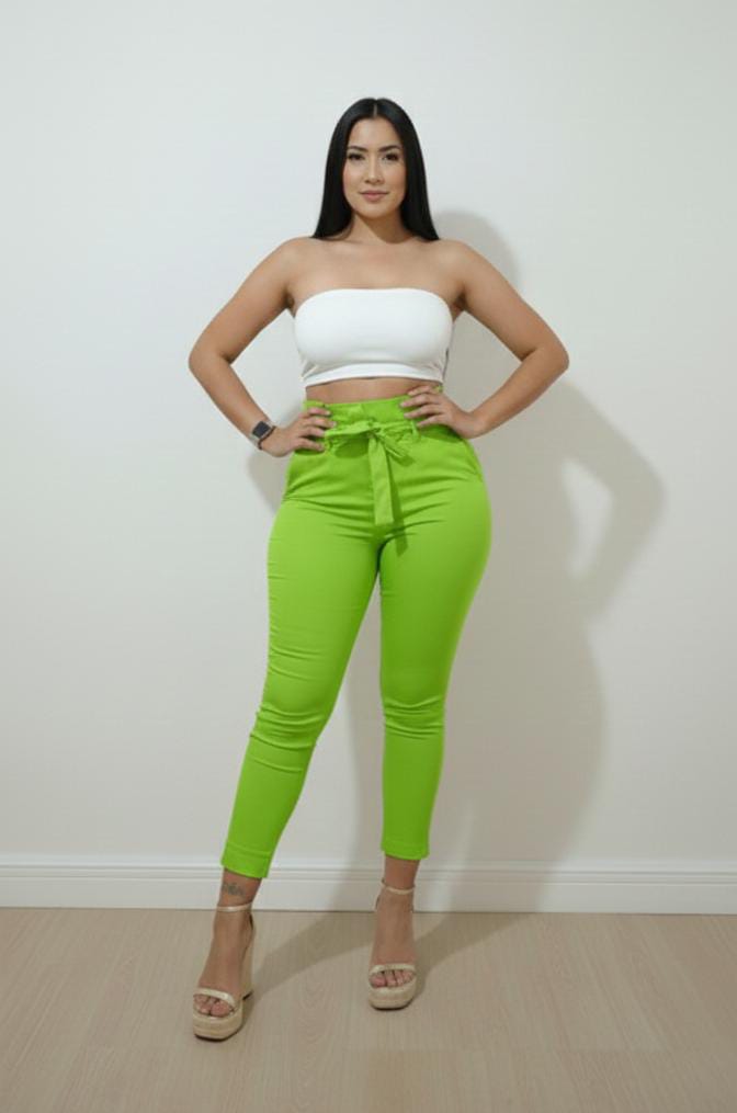 CONJUNTO LIZZIE PANTALÓN DE MOÑO Y TOP EN ALGODÓN