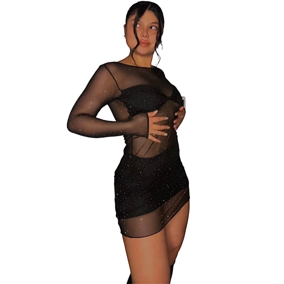 VESTIDO TRES PIEZAS EN PEDRERÍA
