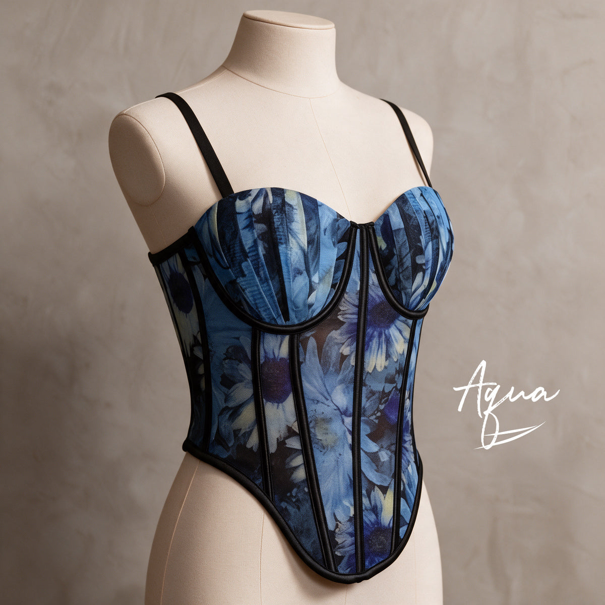CORSET ROMANTICO ESTRUCTURADO CON COPA Y VARILLA