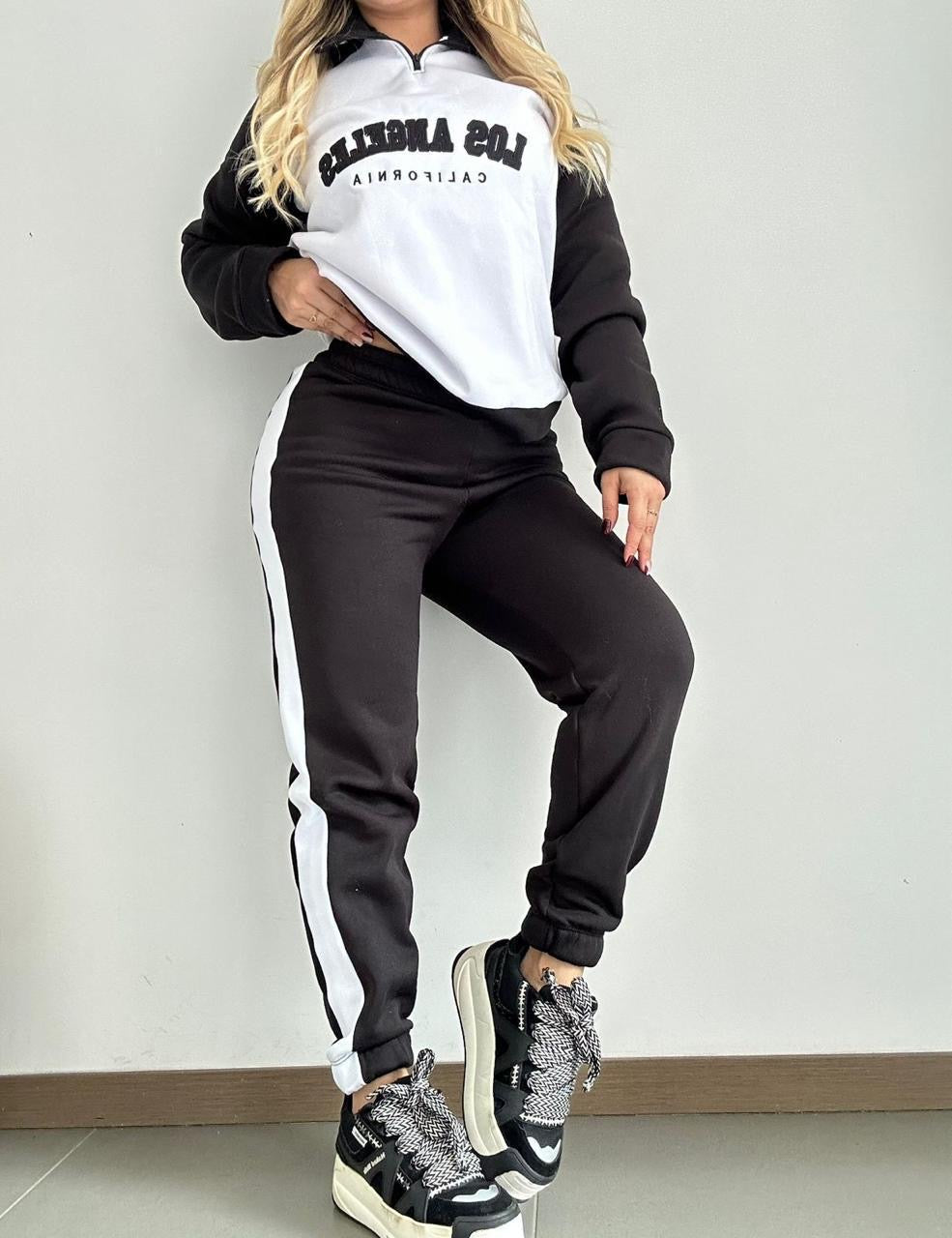 Sudadera Mujer en Algodón Perchado – Conjunto Deportivo Cómodo