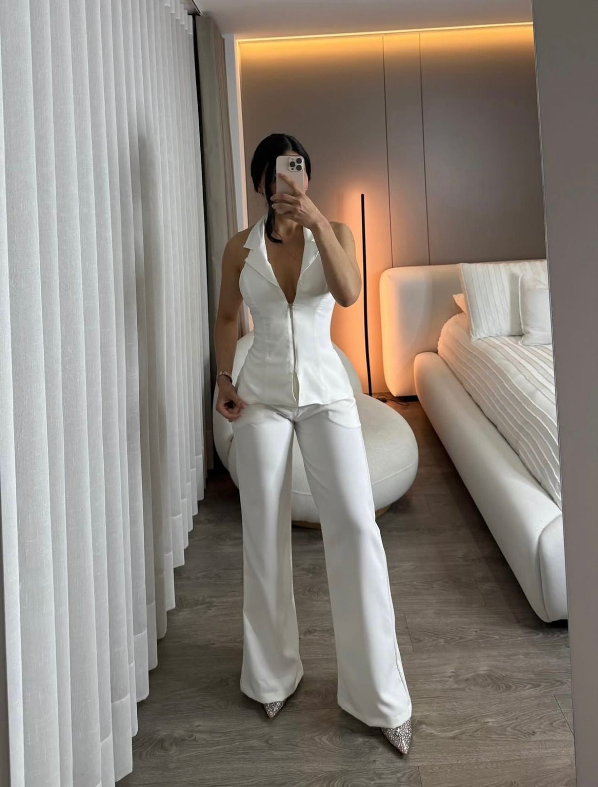 CONJUNTO IRIS CHALECO Y PANTALON PALAZZO