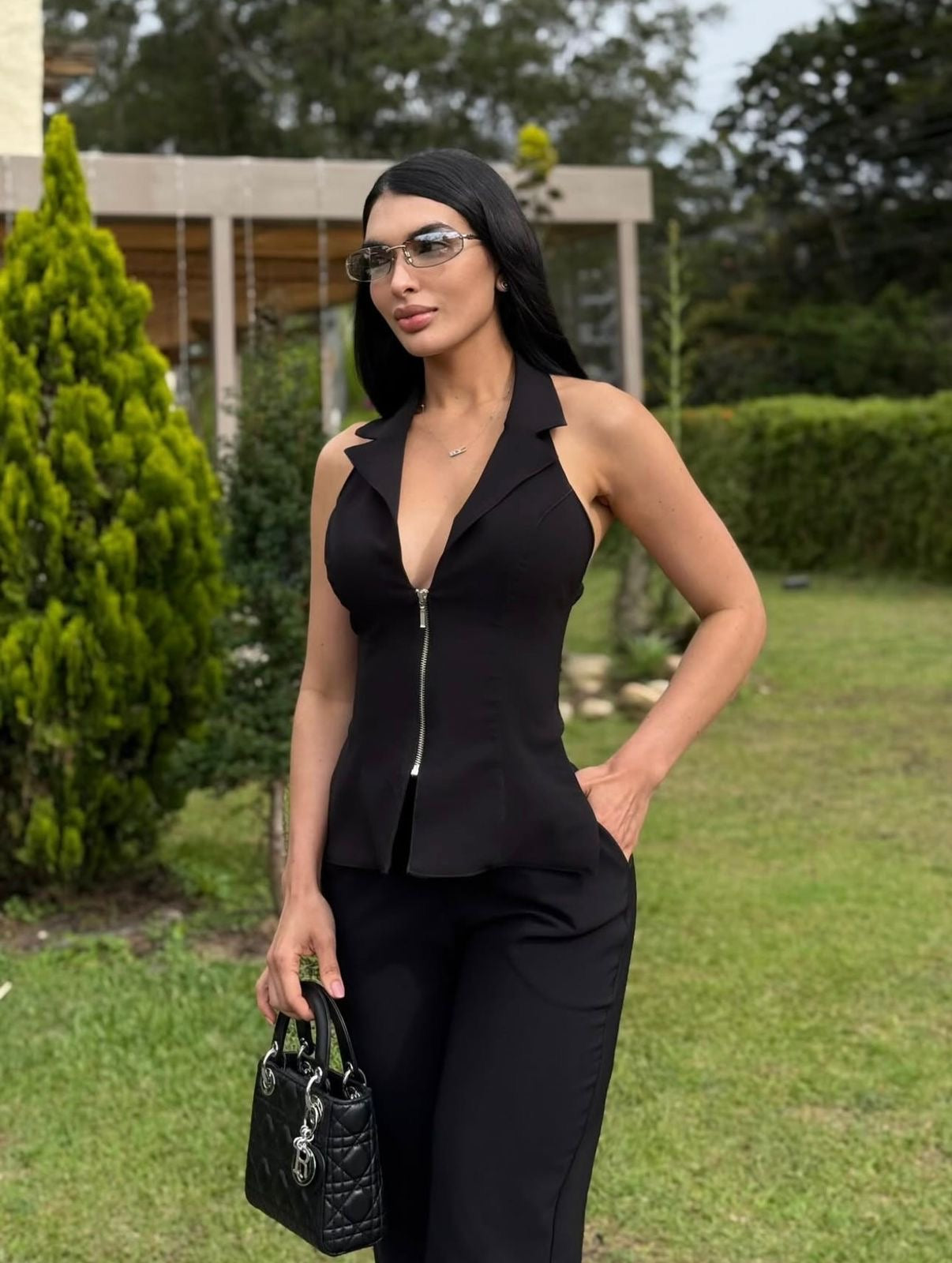 CONJUNTO IRIS CHALECO Y PANTALON PALAZZO