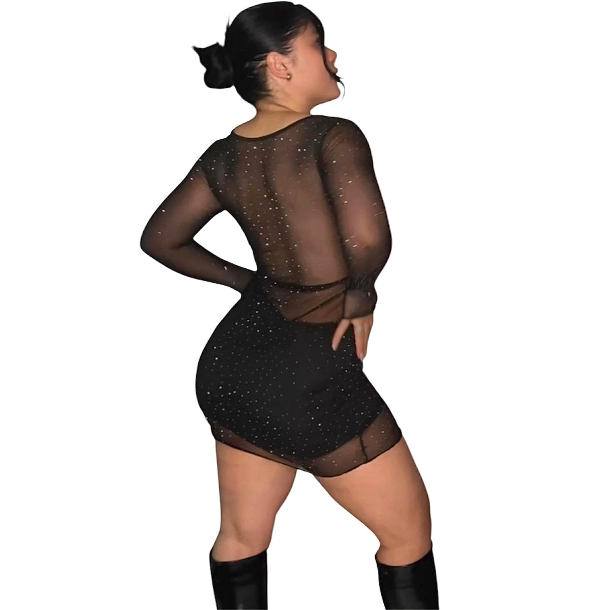 VESTIDO TRES PIEZAS EN PEDRERÍA
