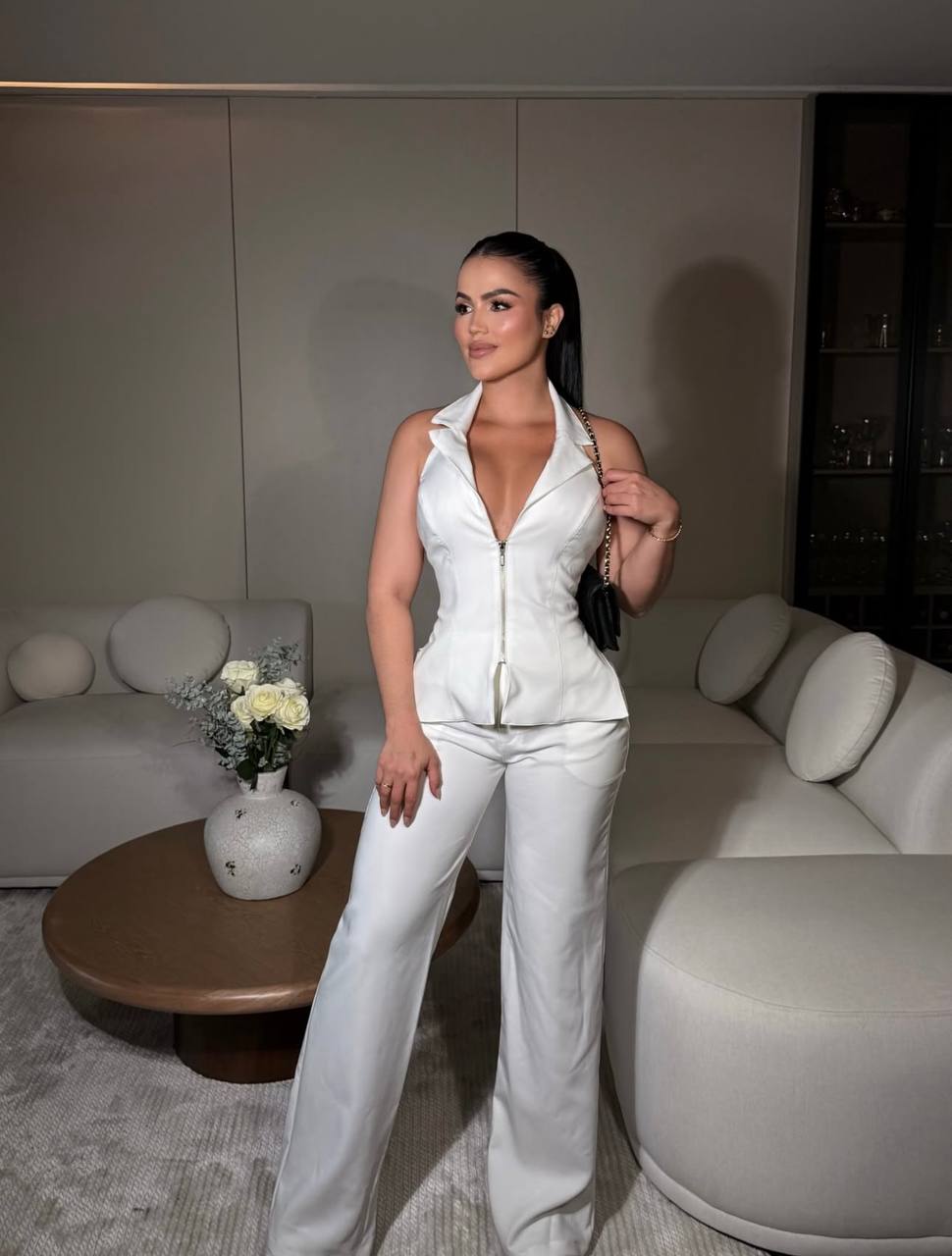 CONJUNTO IRIS CHALECO Y PANTALON PALAZZO