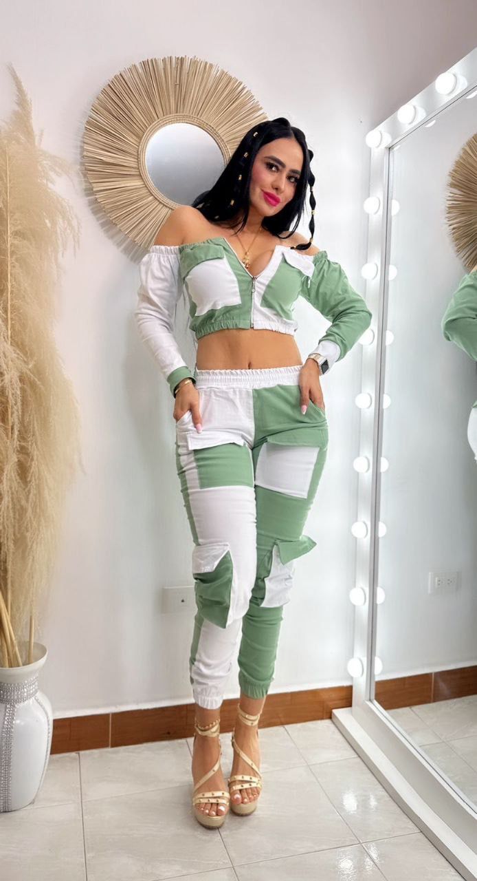 SET PSICODELICO COMBINADO EN BENGALINA LICRADA TALLA UNICA